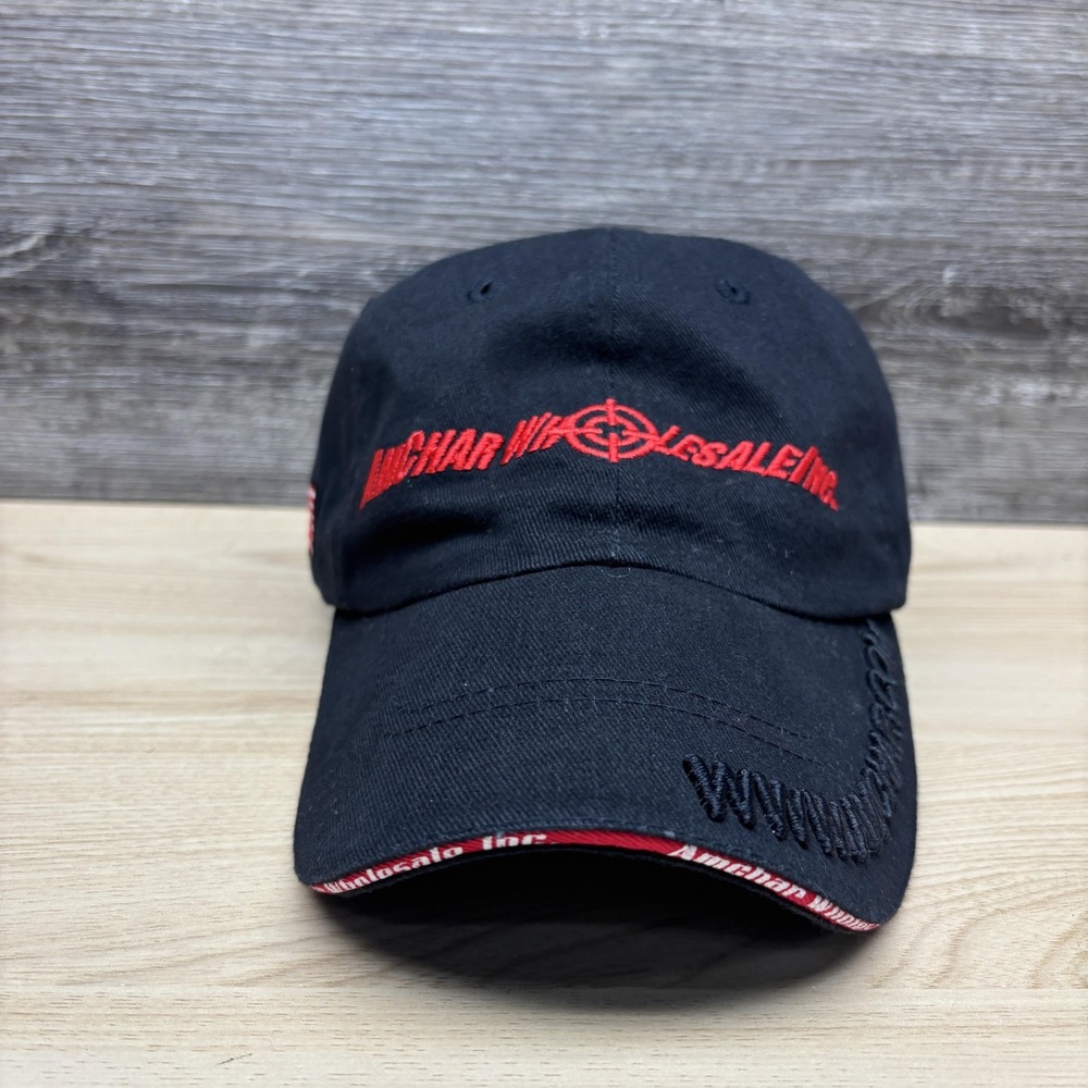 Aimchar Wholesale Inc Hat Cap Strap Back Mens One Size Black USA Flag Patriotic